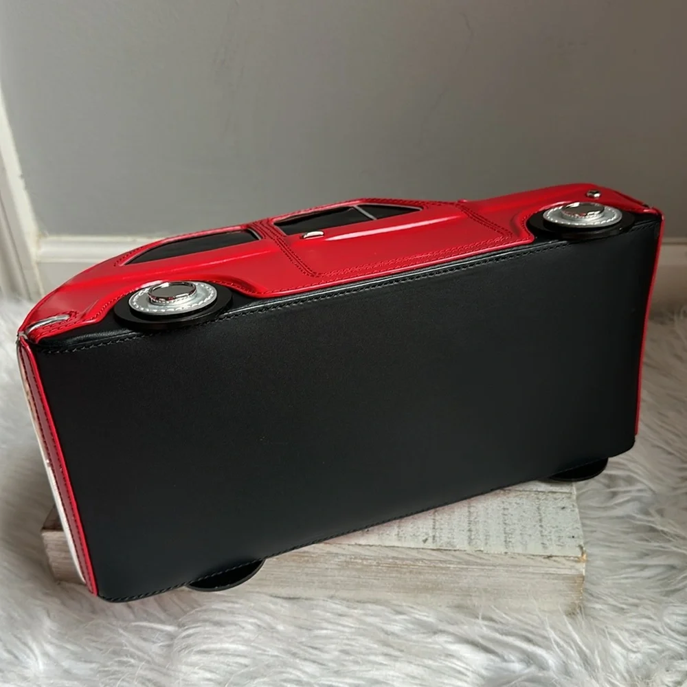 nwt kate spade rose colored glasses red car novelty bag